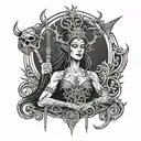 Hel goddess of death tattoo design idea