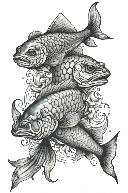 Madison, Dexter, Aquarius, Pisces tattoo design idea