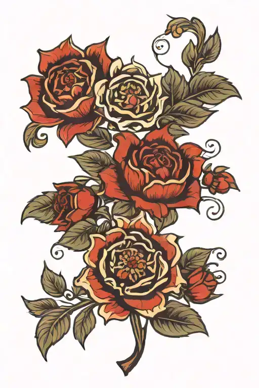tudor rose king henry viii x viii tattoo design idea