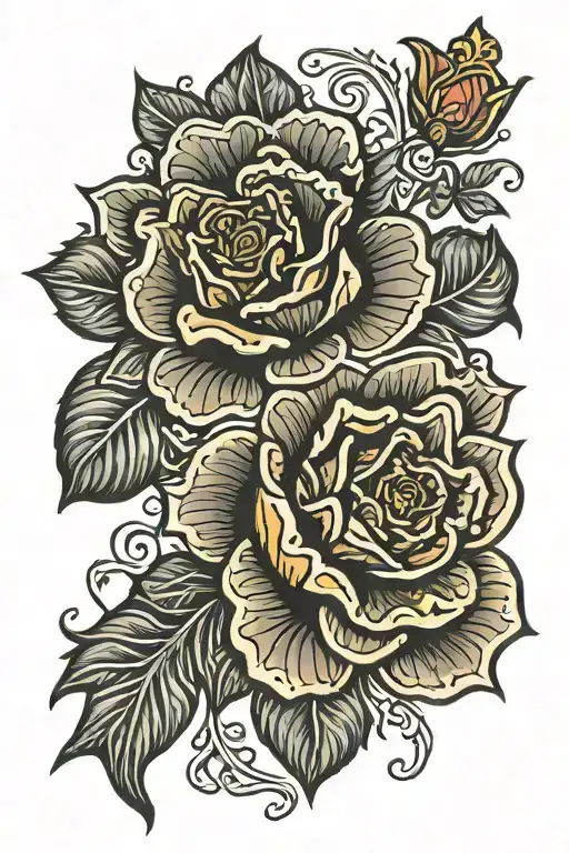 tudor rose king henry viii x viii tattoo design idea