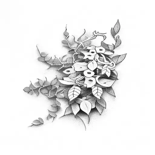 trumpet vine  tattoo design idea