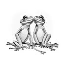 frog tattoo for couple tattoo design idea