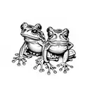 frog tattoo for couple tattoo design idea