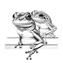frog tattoo for couple tattoo design idea