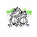 frog tattoo for couple tattoo design idea