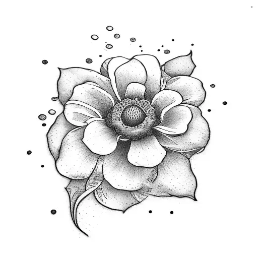 Book with Birth flower (January, March, April, May, June, July, August, November) tattoo design idea