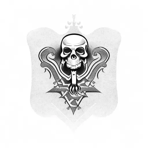 grim reaper with latin tattoo design idea