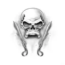 grim reaper with latin tattoo design idea