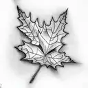 Maple Leaf tattoo design idea