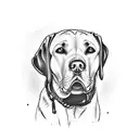 labrador, black tattoo design idea