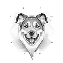 labrador, black tattoo design idea