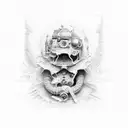 perspective reframing tattoo design idea