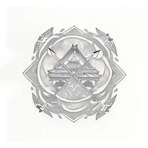 nordic arrow tattoo design idea