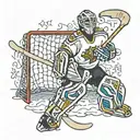 Name Isabelle, hockey goalie, 55 tattoo design idea