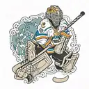 Name Isabelle, hockey goalie, 55 tattoo design idea