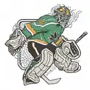 Name Isabelle, hockey goalie, 55 tattoo design idea