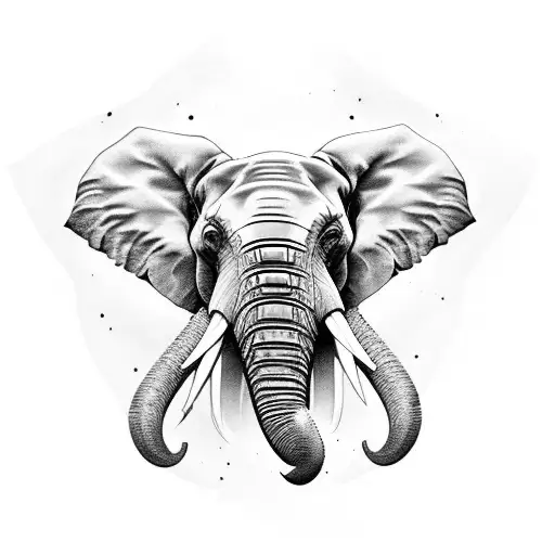 Elephant face megatron angry tattoo design idea