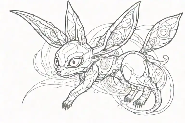 umbreon tattoo design idea