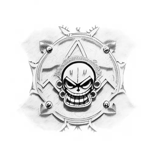 luffy arsenal tattoo design idea