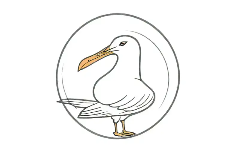 seagull tattoo design idea