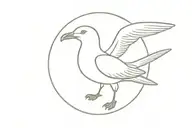 seagull tattoo design idea