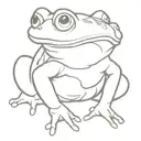 toad sitting tattoo design idea