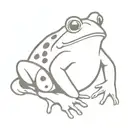 toad sitting tattoo design idea