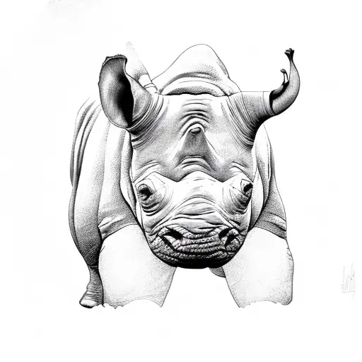 rhino tattoo design idea
