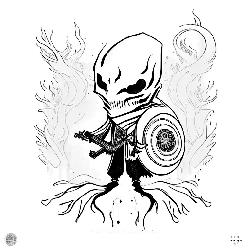 piano bloodborne tattoo design idea