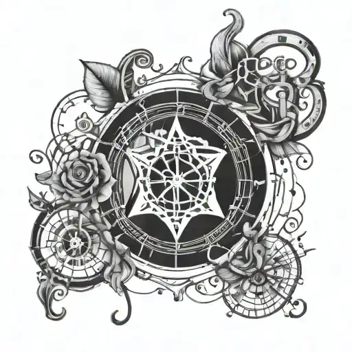 Circle of fifths forearm cover up tattoo design idea