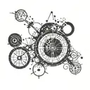 Circle of fifths ink splatter forearm tattoo design idea