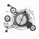 Circle of fifths ink splatter forearm tattoo design idea