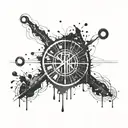 Circle of fifths ink splatter forearm tattoo design idea