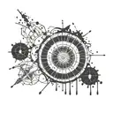 Circle of fifths ink splatter forearm tattoo design idea