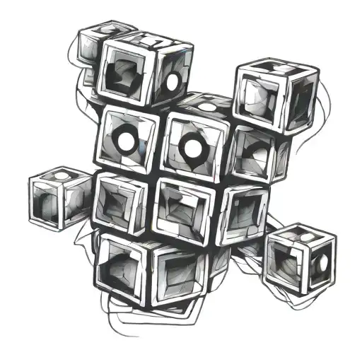Rubik's Cube tattoo design idea