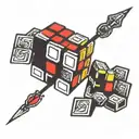 Rubik's Cube tattoo design idea