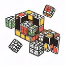 Rubik's Cube tattoo design idea