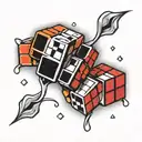 Rubik's Cube tattoo design idea