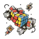 Rubik's Cube tattoo design idea