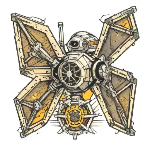 Star Wars TIE fighter tattoo design idea