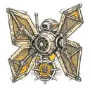 Star Wars TIE fighter tattoo design idea