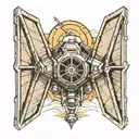 Star Wars TIE fighter tattoo design idea
