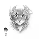 "twenty one" number tattoo design idea