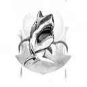 shark jaw tattoo design idea