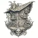 Baba Yaga tattoo design idea