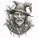 Baba Yaga tattoo design idea