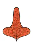 plain red heart shape tattoo design idea