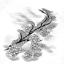 cherry blossom with waves tattoo design idea
