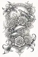 family ocean flowers world   tattoo design idea