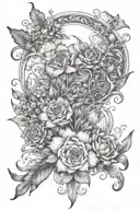 family ocean flowers world   tattoo design idea